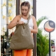Eco bag Olive Green, Ticket To The Moon